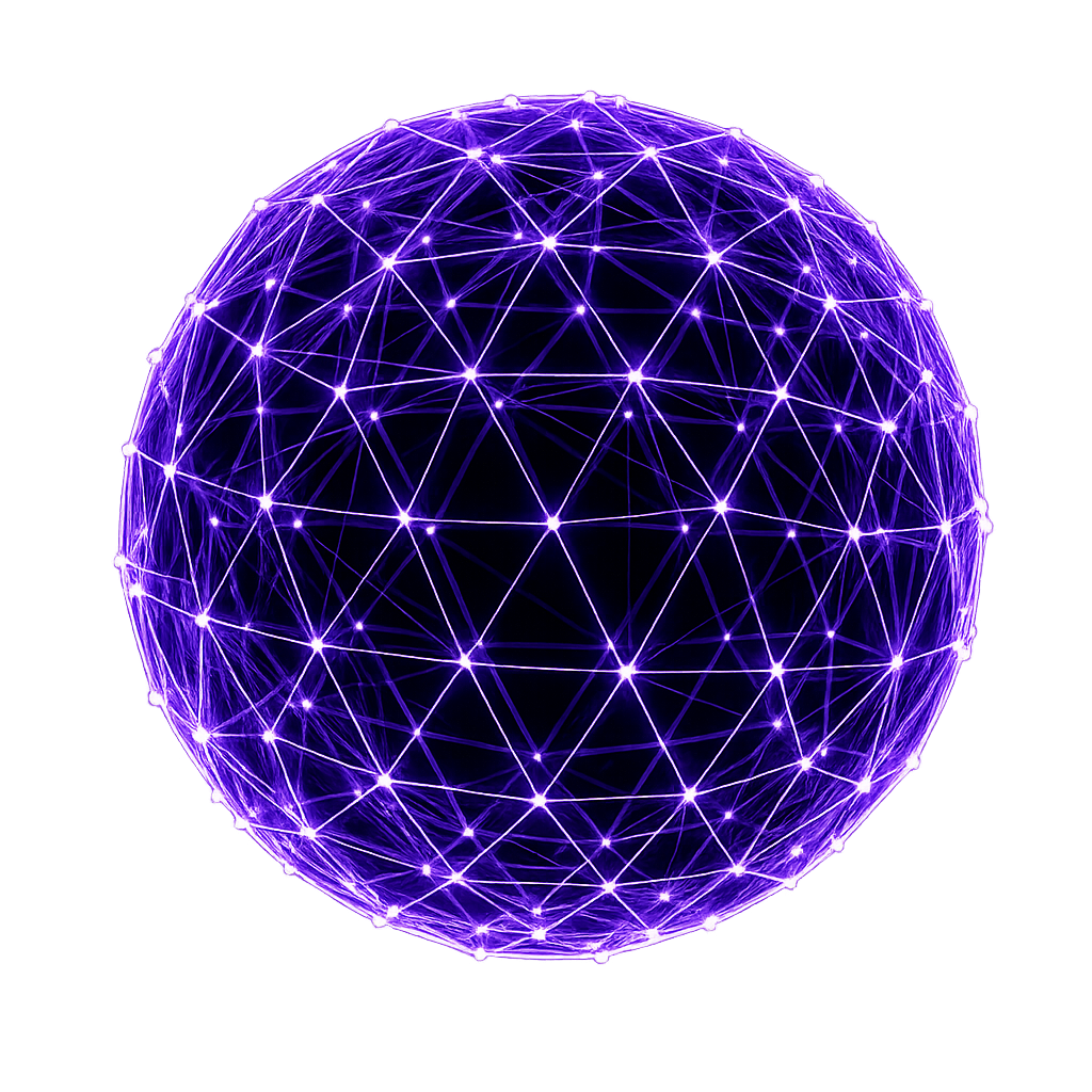 Decorative wireframe sphere left